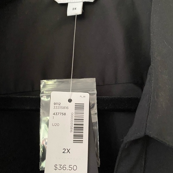 NWT Pennington’s Black short sleeved shirt Size 2X - Picture 3 of 3